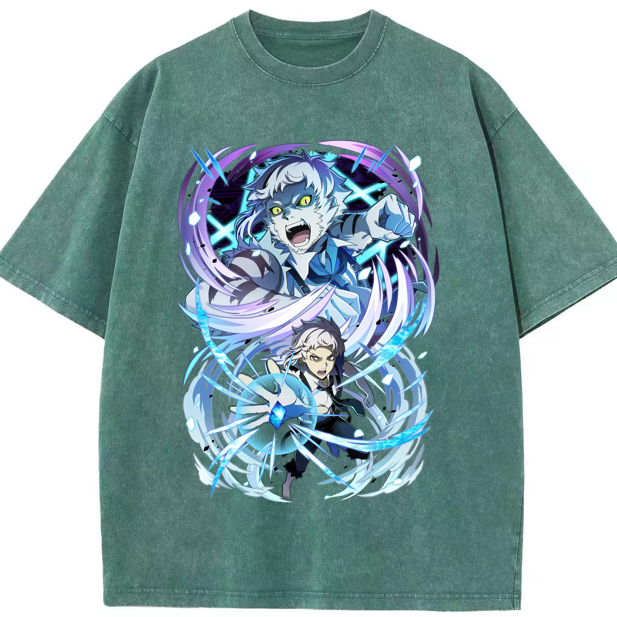 （画像用） 文豪ストレイドッグス Bungo Stray Dogs 綿100% ヴィンテージ風 半袖Tシャツ（フロントプリント）